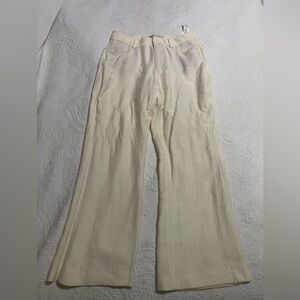 Pre owned only worn once zara off white wide leg pants